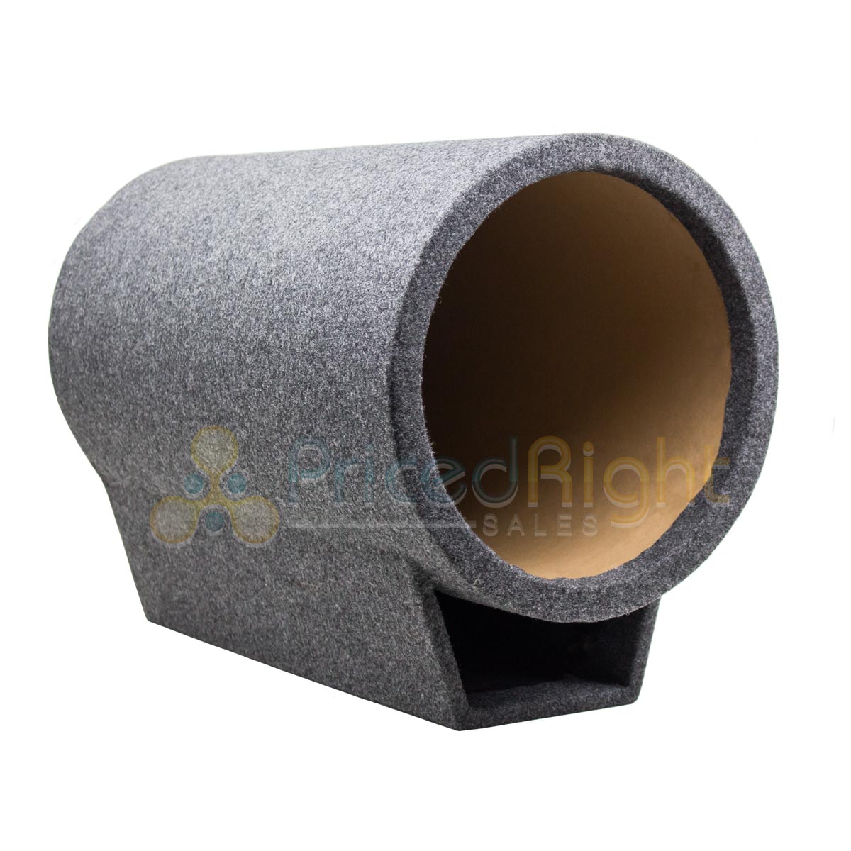 12" Inch Subwoofer Tube Box Carpet Sub Enclosure Turbo Vent Torpedo Gray TUBO12 784644221662 eBay